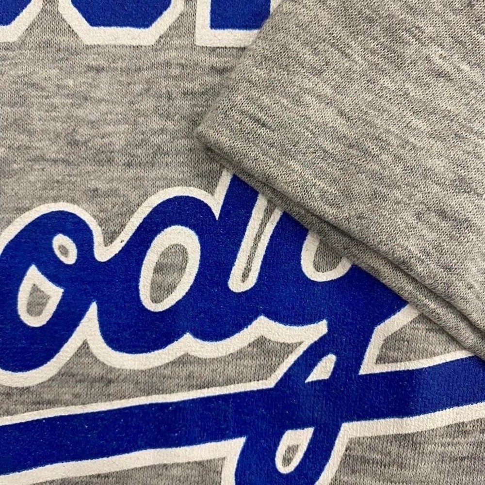 Vintage 80s Brooklyn Dodgers Eastport MLB Baseball Single Stitch Grey Tee Shirt - Picture 4 of 6